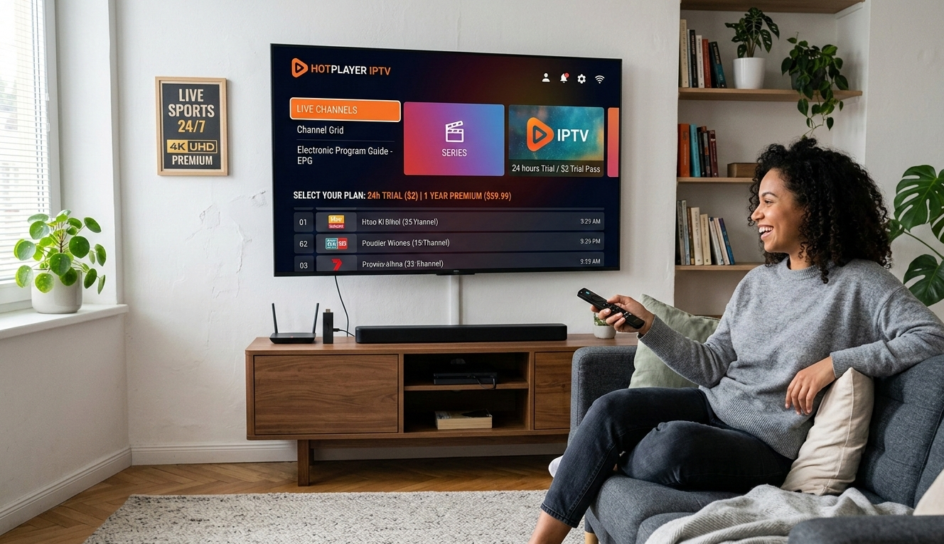 HOTPLAYER IPTV SUBSCRIPTION 4K UHD Streaming Interface